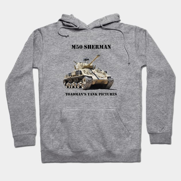 M50 Sherman blk_txt Hoodie by Toadman's Tank Pictures Shop